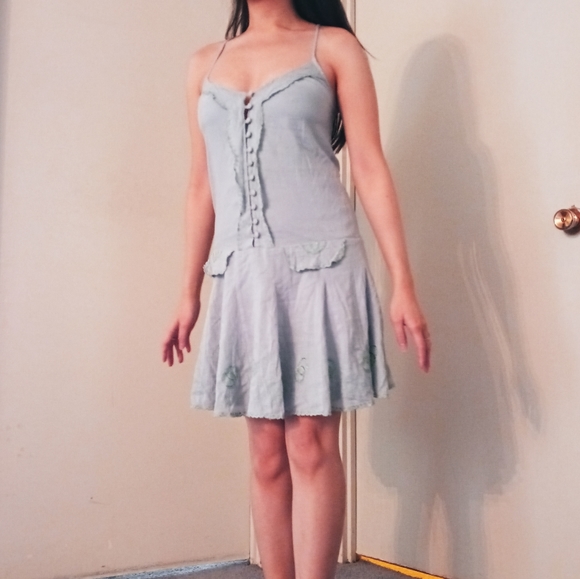 DONATED! FCUK Mint Green Strappy Dress - Picture 1 of 4
